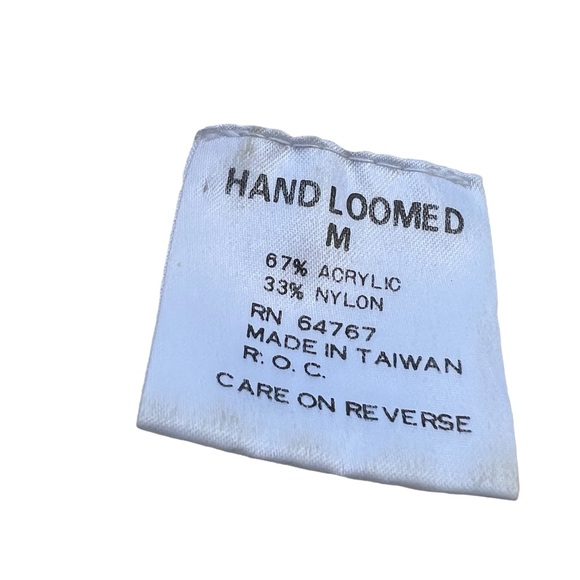 VINTAGE HAND LOOMED Sweater Floral Design Excellent Pre-Owned Condition Medium - Picture 7 of 10